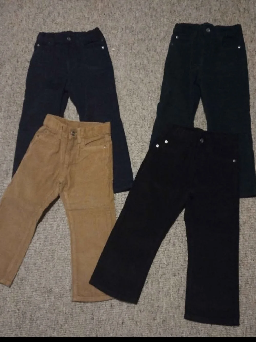 The Children's Place Corduroy Pants in Black, Tan, Dark Green, Navy